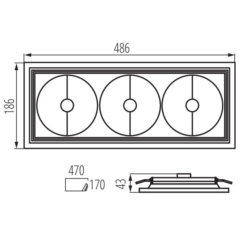 Faretto LED incasso Ar111 Potenza 12w Bianco Freddo 6500k (D 111mm)