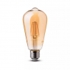 Lampada Bulbo filamento Led 230V 8W 720lm 2200K E27 Vetro Ambrato
