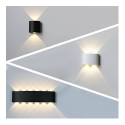 Applique da parete a LED impermeabile per esterni illuminazione  IP65 AC86-265V 2w Nera