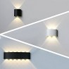 Applique da parete a LED impermeabile per esterni illuminazione  IP65 AC86-265V 2w Nera