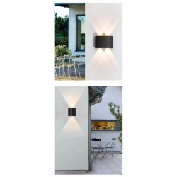 Applique da parete a LED impermeabile per esterni illuminazione  IP65 AC86-265V 2w Nera