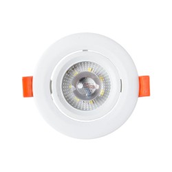 Faretto Da Incasso  Led 7W Tondo Orientabile Bianco luce naturale 850/900 Lumen 4000K Foro Ø65 mm