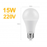 LAMPADINA LED A60 CREPUSOLARE 15W 1000LM