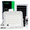 FARO LED FLOODLIGHT 10W IP65 Colore Bianco con Pannello Solare E Telecomando