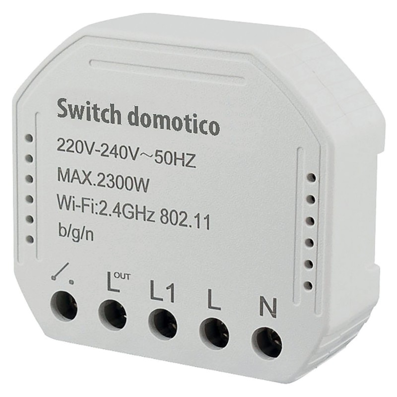 Switch domotico deviatore-interruttore wi-fi potenza massima 230w con alexa e google home