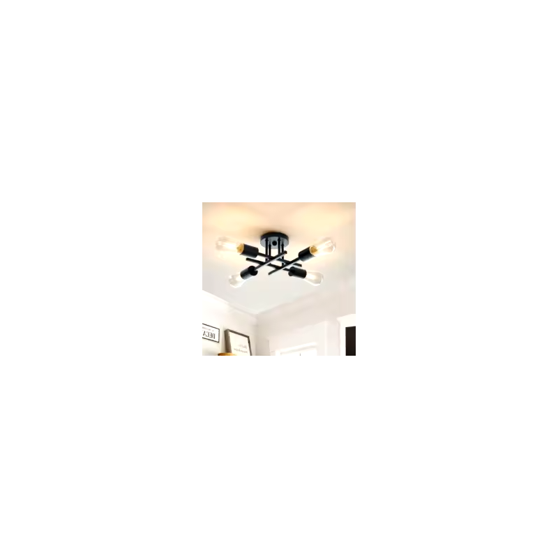 Lampada Montaggio a Soffitto o Parete NERO