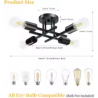 Lampada Montaggio a Soffitto o Parete NERO