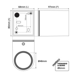 Applique da Esterno Monodirezione IP65 GU10 - Corten (Mattone)