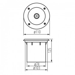 Faretto Carrabile Interrato Attacco GU10 IP67
