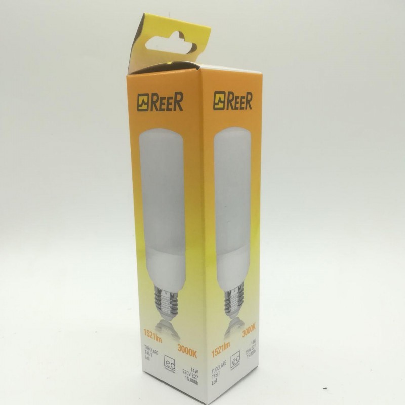 LAMPADA TUBOLARE LED 12W E27 1521 LM 3000K REER