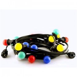 CATENA NATALIZIA PARTY LIGHTS LINEA JENNY 8 LAMP.G45 E27 1W MULTICOLOR