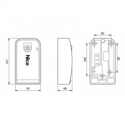 Blindino in Alluminio con Pulsante Nice KIOmini