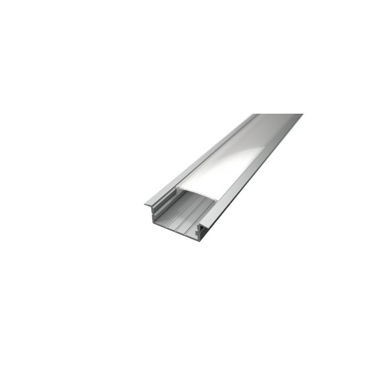 Profilo In Alluminio Per Doppia Striscia  Led - Lunghezza 2 Metri